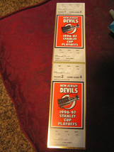 RARE LOT OF 2 1997 NEW JERSEY NJ DEVILS STANLEY CUP PLAYOFFS PHANTOM TIC... - £6.75 GBP