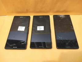 BROKEN LOT OF 3X SONY XPERIA M4 AQUA E2306 ANDROID CELL PHONE SMARTPHONE... - €46,24 EUR