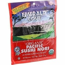 Emerald Cove Sea Vegetables Organic Pacific Toasted Sushi Nori 10 sheets - £13.11 GBP