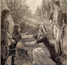 1904 Mother Recovering Her Daughter Revolutionary War History Art Print ... - $27.50
