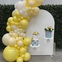 Yellow Balloon Arch Garland Kit-White Balloon 122Pcs For Graduation,Birthday,Eas - £23.97 GBP