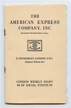 London Weekly Diary of Social Events Booklet 1951 America Express Wrapper - $17.82
