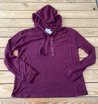 Maurice’s NWT $29.90 women’s ribbed pullover hoodie sweatshirt Size XS maroon L1 - £7.76 GBP