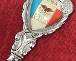 Travel Souvenir State 4.5&quot; Collector Spoon - Iowa Crest Faux Twisted Neck  - $7.87