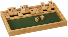 Puzzle Games Shut The Box 12, Bamboo, Light Brown - Family board game - £26.25 GBP