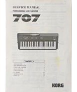 Korg 707 FM Programmable Performing Synthesizer Original Service Manual ... - $925.29 MXN