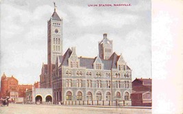 Union Station Railroad Train Depot Nashville Tennessee 1910c postcard - £5.81 GBP