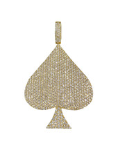 Diamond Heart Pendant in 14k Yellow Gold  - £2,752.24 GBP