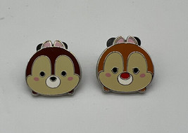 Lot of 2 Pins Chip &amp; Dale Tsum Tsum Mystery Series 1 Disney Trading Pin Set - $12.34