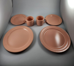 Vintage Pink Restaware Plates no 52 and no 162 and Pink Sushine Cups 2 of Each - £19.38 GBP