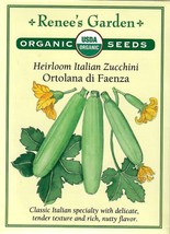 GIB Zucchini Ortolana di Faenza Heirloom Organic Vegetable Seed Renee&#39;s ... - $9.00