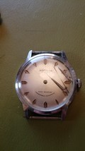 Vintage 1960&#39;s Men&#39;s Waldman Watch w/ Movement 17 Jewel Gold Arrow markers Shock - £36.43 GBP