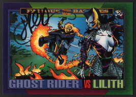 Jimmy Palmiotti SIGNED 1993 Marvel Universe Art Card ~ Ghost Rider vs Lilith  - £11.92 GBP