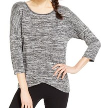 allbrand365 designer Womens Split Hem Pattern Pullover, X-Small, Black - £30.76 GBP