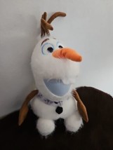 Disney Frozen Broadway Olaf Snowman Plush Stuffed Animal Fuzzy Snowflake Print - £19.44 GBP