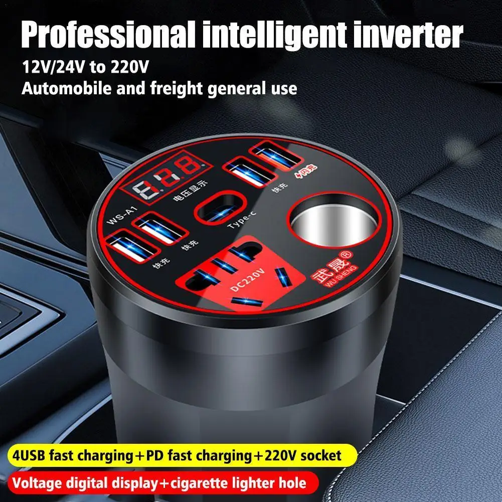 200W Car Power Inverter 12V/24V To 220V Converter Led Display Multi-function - £15.47 GBP+