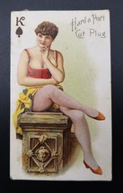 Antique Risqué Victorian Tobacco Card Hard a Port Cut Plug King of Spade... - $547.76 MXN