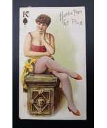 Antique Risqué Victorian Tobacco Card Hard a Port Cut Plug King of Spade... - €25,82 EUR