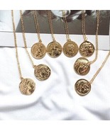 14K Gold Coin Necklace, Roman Necklace, Boho Necklace, History Necklace,... - £16.57 GBP
