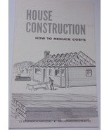 Vintage House Construction How To Reduce Costs U.S Dept Of Agriculture 1970 - $55.92 MXN