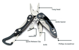 9 in 1 Outdoor Survival Stainless Steel Multi Tool Mini &amp; Plier Mini Screwdriver - £11.83 GBP