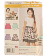 Simplicity Pattern 8106 Girls Plus Skirts Learn to Sewing 4 BB 8 1/2-16 ... - £5.90 GBP