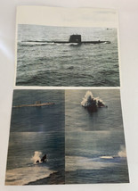 US Navy Photograph of Submarine Sub Attacked Blown Up Sunk by Missile - $24.74