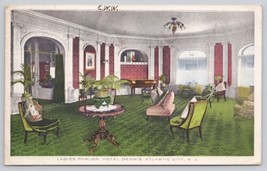 Postcard Ladies Parlor Hotel Dennis Atlantic City New Jersey Interior View - £4.37 GBP