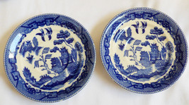 Vtg Willow Ware Blue Willow Japan Set Of 2 Saucers 5.5&quot; - £14.07 GBP