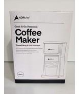 AdirChef Single Serve Coffee Maker Grab&amp;Go 15 oz. Travel Mug &amp; Lid *New* - $26.73