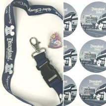 Disneyland Travel 50th Anniversary Lanyard Daisy Duck Pin Hotel Coasters Bundle - £25.34 GBP