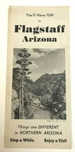Vtg 1949 Flagstaff Arizona AZ Chamber of Commerce Advertising Map Brochure - $22.72