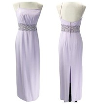 Alfred Angelo Womens S Maxi Dress Beaded Lace Lavender Purple Bridesmaid Party  - £27.09 GBP