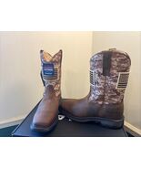 New Mens ARIAT WORKHOG PATRIOT Brown Leather Cowboy Work Boot, 10.5 D (med) - $157.41