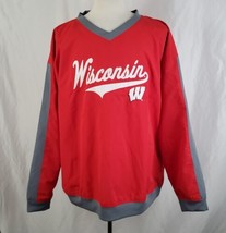 Wisconsin Badgers Jacket Windbreaker Pullover XXL Nylon Lined Sewn Scrip... - $21.99