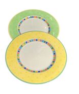 Villeroy &amp; Boch Twist-Alea Limone &amp; Verde 2 Salad Plates Colorful China Set - $698.02 MXN