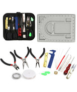 Jewelry Making Supplies Kit Beading Board Wire Pliers Repair Tools 23Pcs... - £21.36 GBP