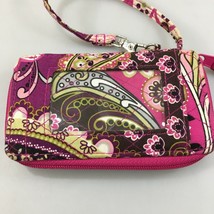 Vera Bradley Very Berry Paisley All In One Wristlet ID Wallet Retired - £14.99 GBP