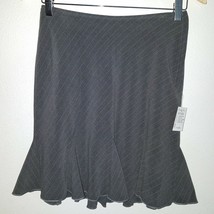 NWT Charlotte Russe Short Skirt Gray Pink Pinstripes Size 3/4 Ruffled Fl... - £11.81 GBP