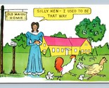 Old Maid Used to Get Chased Comic Laff O Gram UNP Chrome Postcard H16 - £3.24 GBP