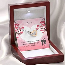 Express Your Love Gifts Amare Inseparable Pendant 18k Rose Gold Finish Surgical  - £43.48 GBP