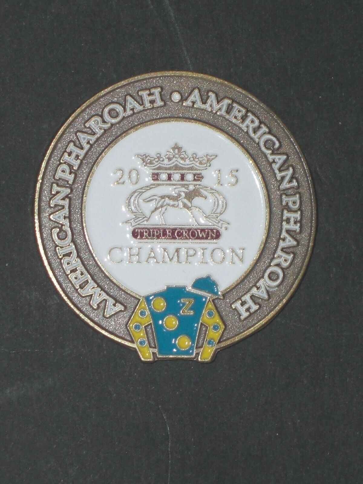 2015 - AMERICAN PHAROAH - Triple Crown Champion Pin - NEW - Only 2015 Made - $15.00