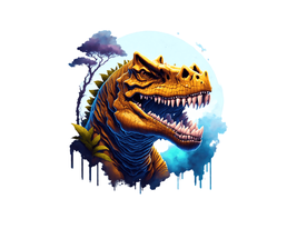 Whimsical Practicality&#39;s Angry T-Rex Dinosaur Edible Icing Image Cake To... - $266.44 MXN