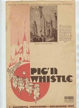 Pig&#39;n Whistle Menu Market Street San Francisco California 1939 Golden Gate Expo  - £53.18 GBP