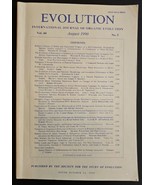 International Journal of Organic Evolution August 1990 Vol 44 No 5 Pg 11... - $29.10