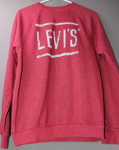 LEVI&#39;S CREW SWEATSHIRT heather red Logo Soft UNISEX ADULT MEDIUM  1230 - £10.67 GBP