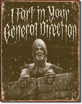 Monty Python&#39;s Holy Grail Fart in Your Direction Classic Movie Metal Sign - $20.95