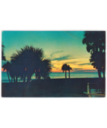 Vtg Postcard-Florida Sunset-Beach Ocean Palms Seascape-Koppel Color-Chro... - $3.40