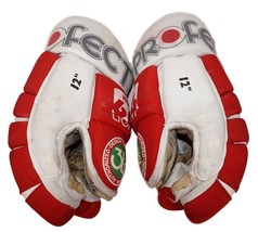 Vintage Profect HG66 Hockey Gloves Red White - Modern Classic Fit - JR Large 12&quot; - £14.94 GBP