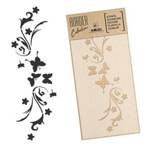 Spring Butterfly Border Stencil - Reusable Plastic Craft Template for DIY Painti - $53.45